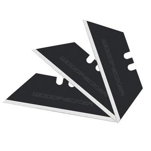 啄木鸟梯形美工刀片壁纸地毯电工刀片进口重型工业黑刃T型折叠刀