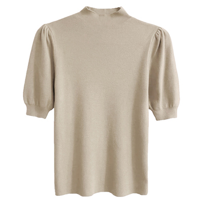 胖MM中袖针织女夏季新款修身显瘦