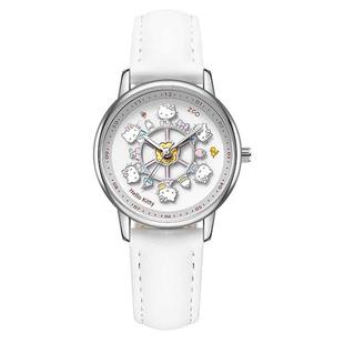 三丽鸥联名HelloKitty旋转木马手表女款初高中正港生日礼物女学生