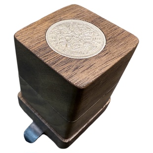 爱情信物玫瑰花六便士硬币镶嵌强磁巧粉夹枪粉收纳盒男女爱意表达