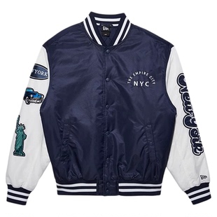 NewEra纽亦华MLB秋冬男女款情侣夹棉保暖棒球衫夹克外套13470704