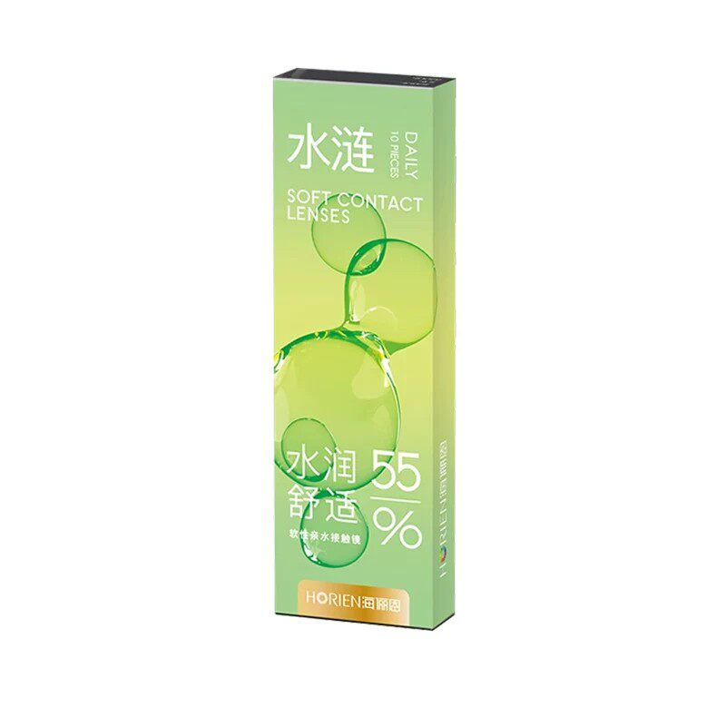 海俪恩日抛隐形眼镜水涟10片装近视透明一次性小直径镜片官方正品