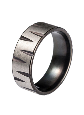 毐创通用钛钢潮流淬火戒指
