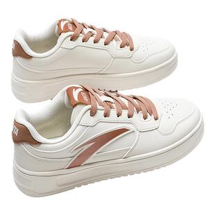 安踏轻松板鞋女鞋2026夏季新款轻便厚底青春小白鞋运动鞋休闲鞋子