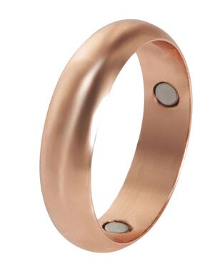 2024新款纯红铜紫铜戒指男女通用饰品简约复古款节日礼物强磁指环