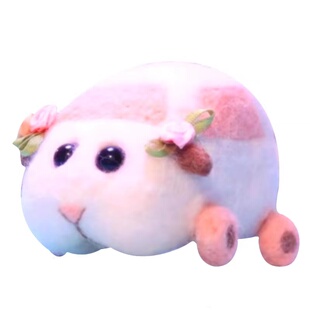 天竺鼠车车羊毛毡戳戳乐手工制作diy材料包