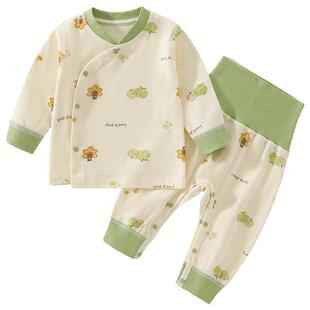 有吉小贝婴儿内衣秋冬套装宝宝秋衣裤高腰男女睡衣加厚儿童家居服