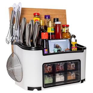 厨房置物架调料盒整理架家用桌面厨具用品多功能刀架多层收纳箱子