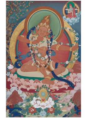 作明佛母DIY手绘描金涂色画稿