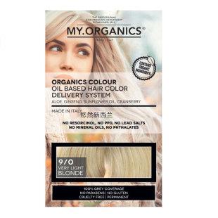 秒发My organics意大利天然有机植物染发剂专业着色持久不伤发质