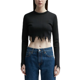 JW Anderson Lasercut Long Sleeves Crop Top 上衣女HBX