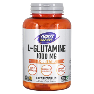 NOW左旋谷氨酰胺L-Glutamine健身肌肉肠胃营养补剂500mg原装进口