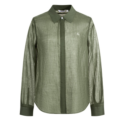 Navigare意大利小帆船26春季新款老钱风上衣苎麻宽松女士长袖衬衫