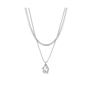 洞天TONETALE冰川项链蛇骨链轻奢叠戴双层搭配情侣