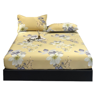 60支贡缎全棉床笠单件1.0米2.0双人床罩席梦思纯棉床垫保护套定制