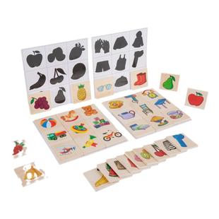 儿童蒙氏早教益智影子配对教具木质拼图宝宝智力开发玩具2-3到6岁