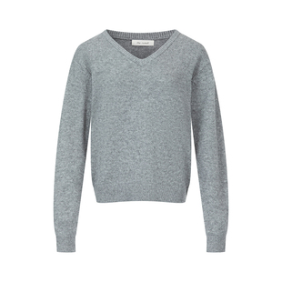 the rumah 羊绒羊毛V领针织上衣 多色17.5微米巴素兰防缩抗起球
