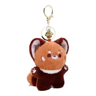 YUYI原创小熊猫阔耳狐小浣熊可爱玩偶丑萌背包包挂件毛绒公仔挂饰