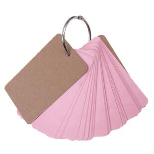 彩色硬质空白卡片留言卡便签卡英语单词卡DIY涂鸦创意贺卡牛皮纸