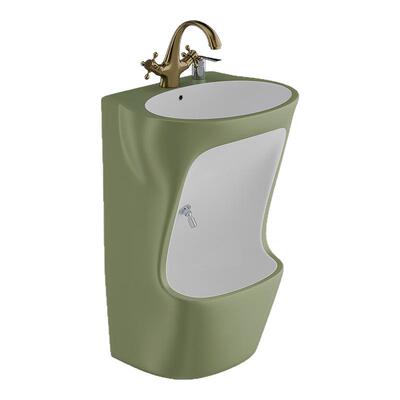 梦拓复古绿陶瓷家用洗手洗脚盆