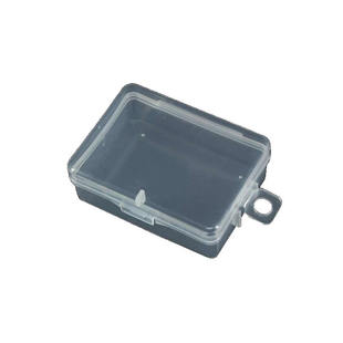 CG6824 长方形塑料收纳盒 有盖透明挂钩零件回形针包装盒 PP胶盒