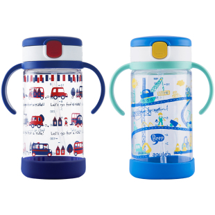 Richell利其尔透透杯1-2-3以上宝宝水杯儿童吸管杯上学专用幼儿园