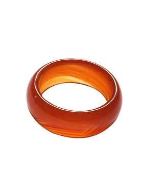 玛瑙网红食指戒指男女 玉髓玉石简约气质指环时尚个性情侣饰品