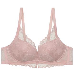 爱美丽IMIS商场内衣新无钢圈蕾丝刺绣聚拢3/4中厚杯文胸IM17BKF1