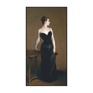 高特鲁夫人萨金特简欧人物油画玄关墙画壁画无框画客厅挂画书房画