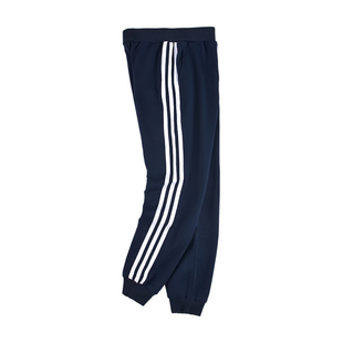 儿童藏蓝色校服裤子男童深蓝运动裤小学生一二道两条杠女藏青校裤