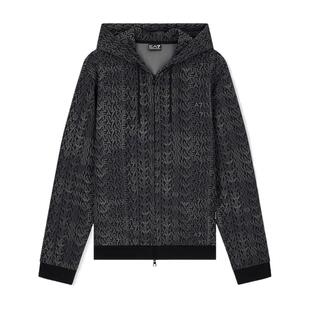 EMPORIO ARMANI/阿玛尼EA7/秋冬新款男印花重磅开衫卫衣夹克外套