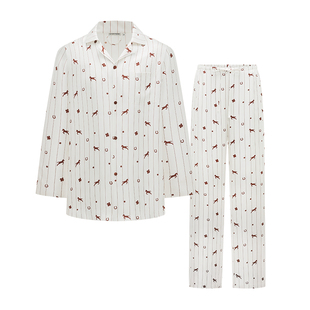 新年礼物Not Just Pajama Pony小马系列真丝斜纹男女同款长袖睡衣