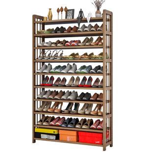 入户鞋架电梯口放心家用进门鞋柜子置物架多层大容量新款2025楠竹