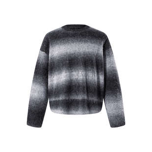 (TBHNP) theboyhasnopatience 曙光辉月烫钻马海毛毛衣套头圆领男