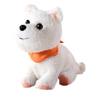 西高地小狗口令狗儿童电动毛绒玩具仿真宠物玩偶公仔周岁宝宝礼物