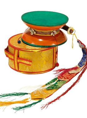 尼泊尔桑木手鼓乐器手工制作