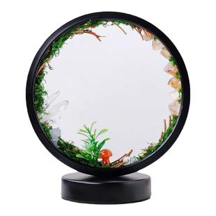 天然水晶原石蘑菇森系圆形小夜灯 usb家居客厅装饰氛围灯饰摆件