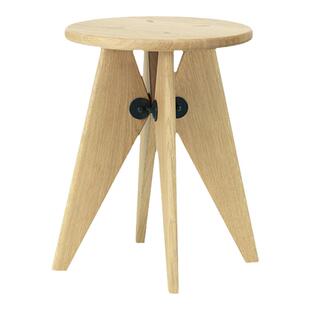 Vitra Tabouret Bois 凳子经典原木简约圆凳边几角几设计师家具