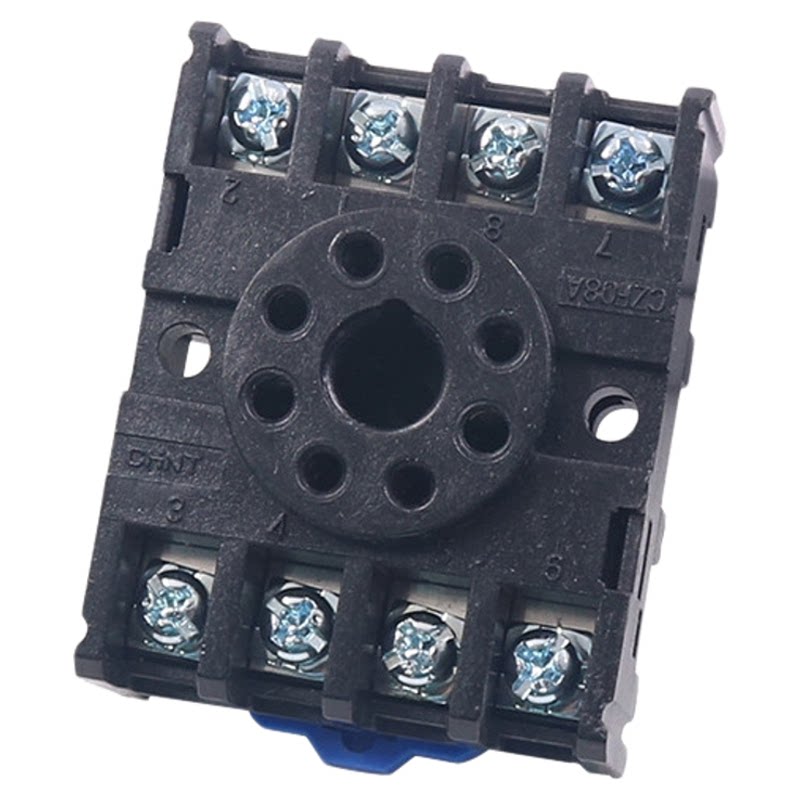 正泰时间小型中间电磁继电器插座CZF08A座子JQX JTX-2C 8脚底座MK