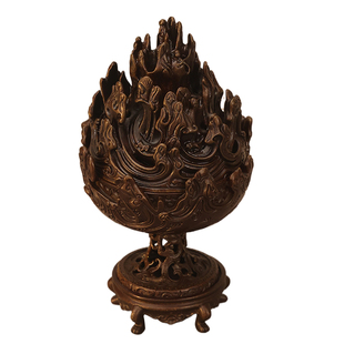 博山炉纯铜家用室内香薰炉沉香檀香盘香炉中式古典巧生熏香炉摆件