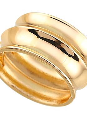 欧美时尚叠层开口宽边质感手镯