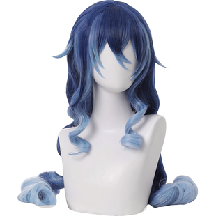 【漫囧】原神cos 莱依拉 须弥绮思晚星 冰蓝渐变cosplay假发现货
