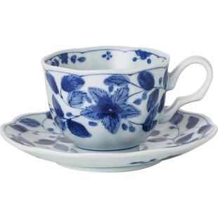 蓝凛堂 日式青花瓷咖啡杯陶瓷高级感日本茶杯拿铁下午茶杯碟套装