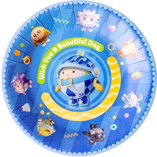 蛋仔派对布置儿童生日帽一次性餐具男孩女孩周岁宴会气球场景装饰