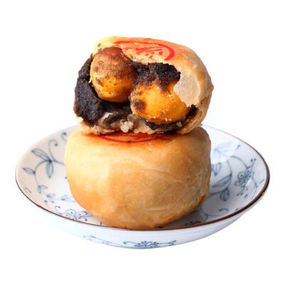 双蛋黄乌豆沙月饼现做现发