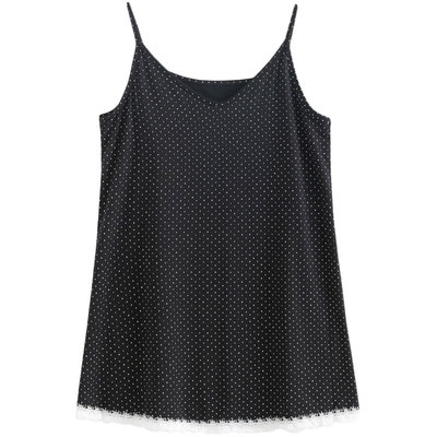 波点莫代尔吊带背心宽松