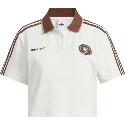 Adidas/阿迪达斯正品三叶草女士透气短款翻领休闲Polo衫KH1187