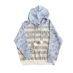 比目芋原创“panda”宅萌服二次元开衫针织条纹可爱熊猫亚耳春秋