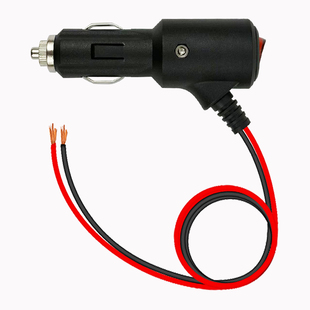 点烟器插头汽车载点火器转换连接线12v24v电源线开关音响冰箱供电