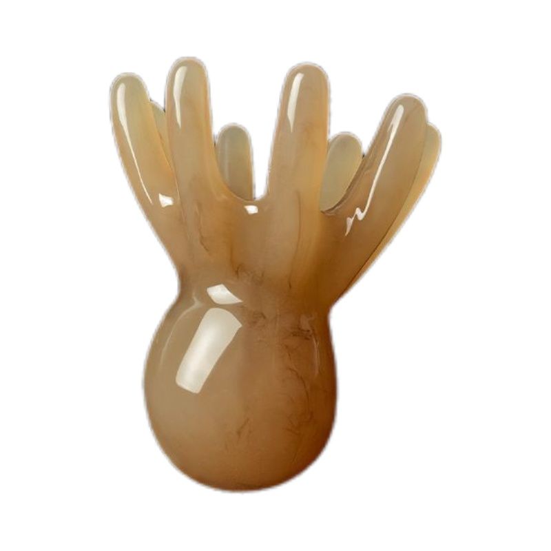 养生高档送礼白水牛角梳八爪章鱼按摩梳头部经络梳头皮头疗养护发